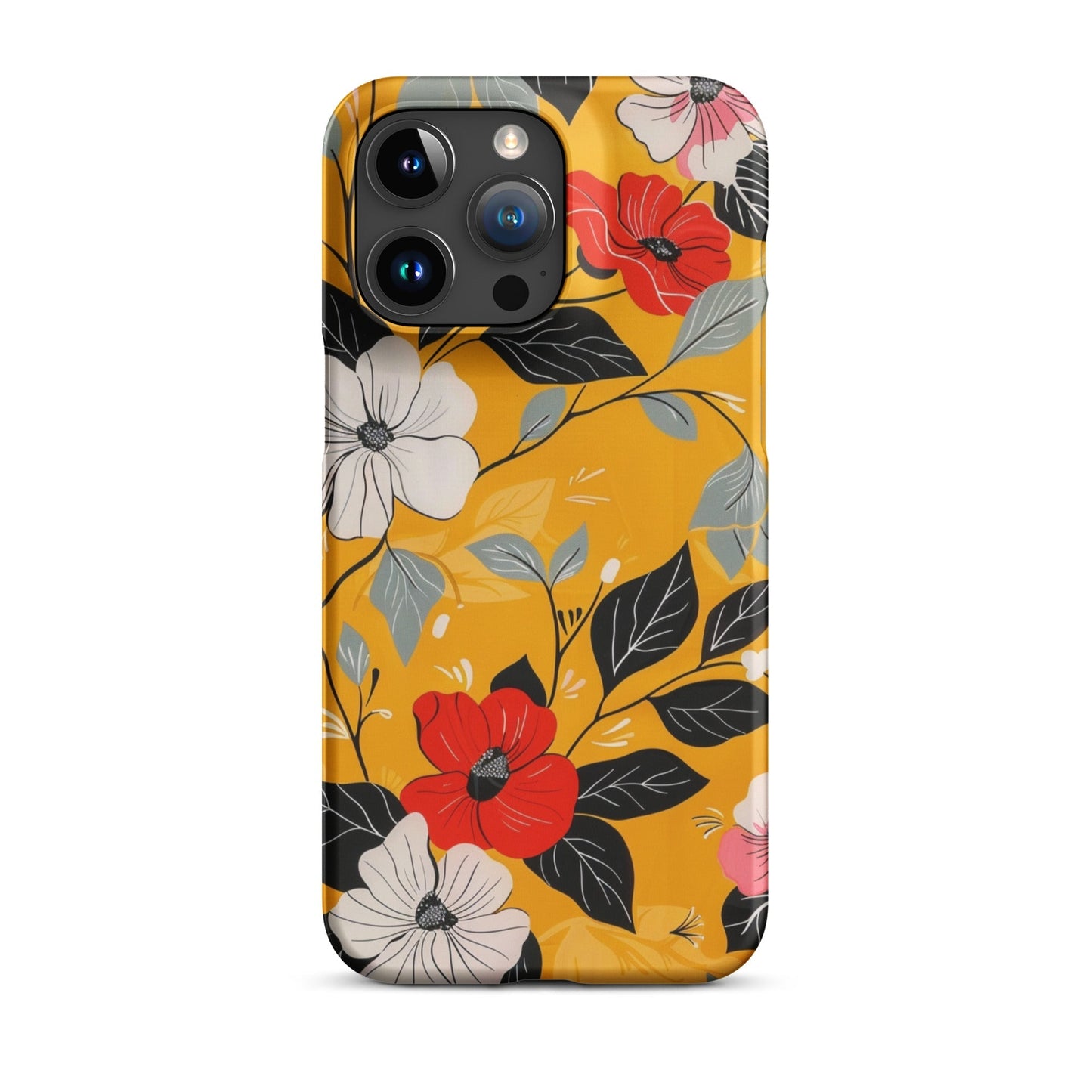 Yellow Floral Phone case for iPhone-37