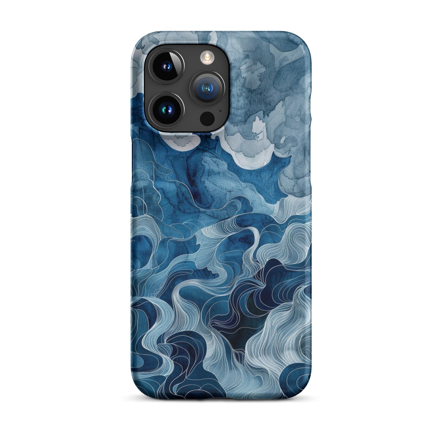 Blue watercolor Phone case for iPhone-37