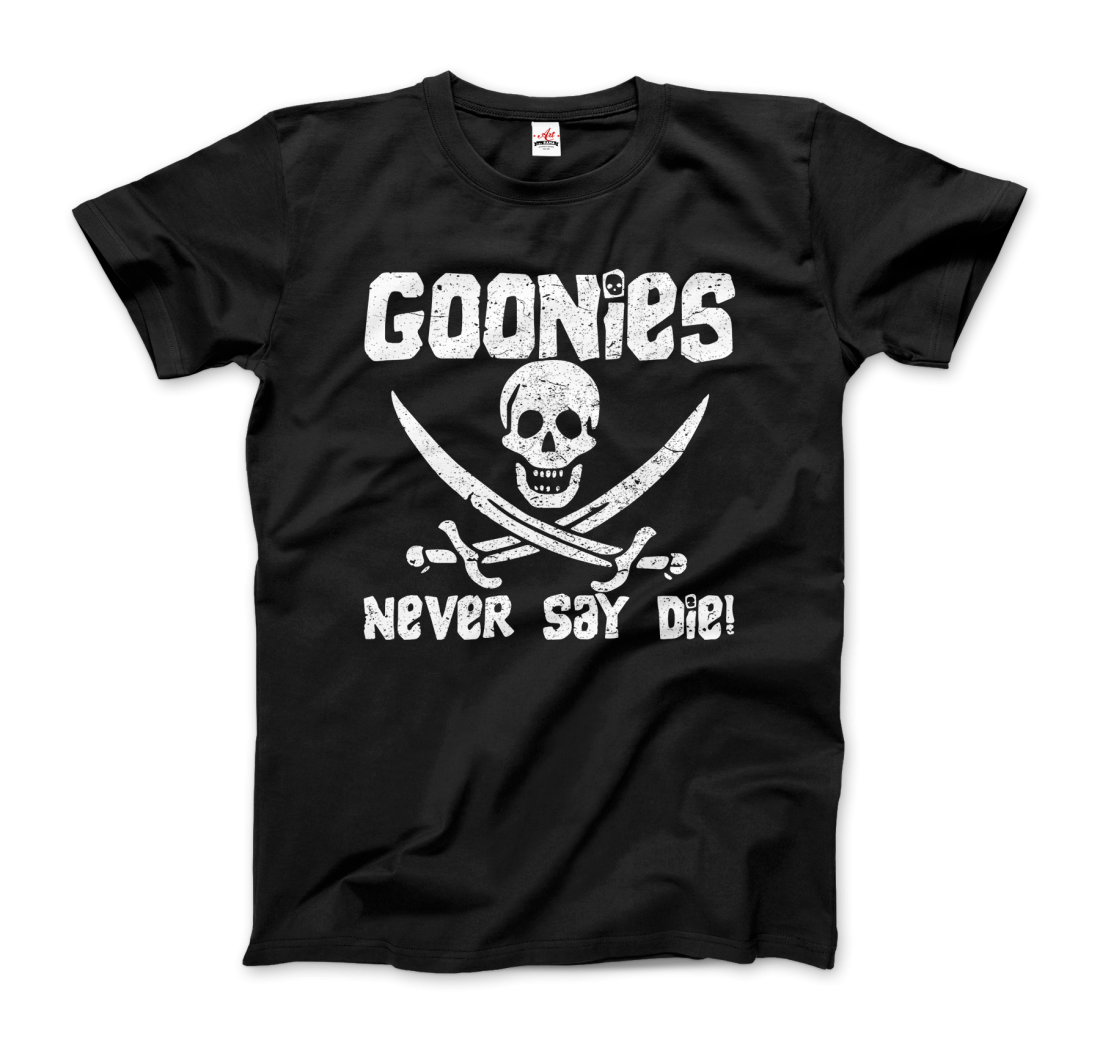 The Goonies Never Say Die Distressed Design T-Shirt-0