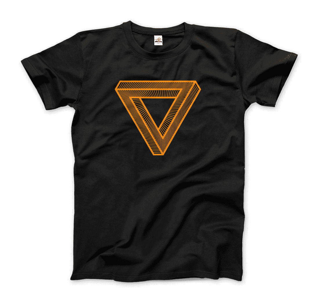 The Penrose Triangle From A Journey Through Time - DARK T-Shirt-0