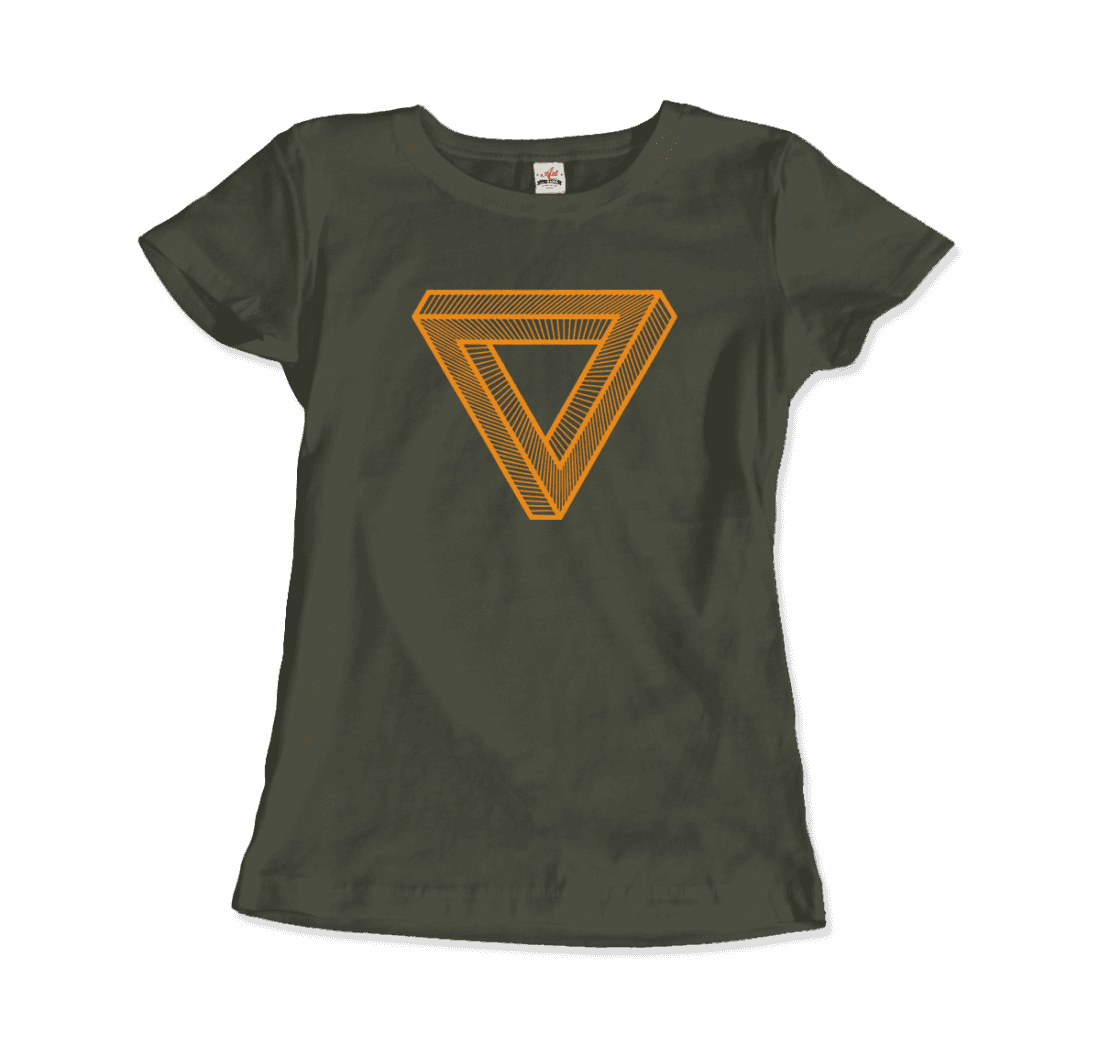 The Penrose Triangle From A Journey Through Time - DARK T-Shirt-9