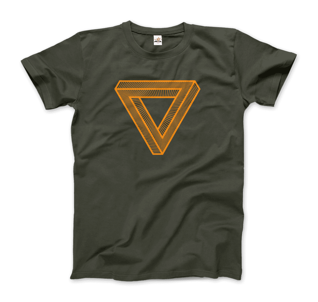 The Penrose Triangle From A Journey Through Time - DARK T-Shirt-6