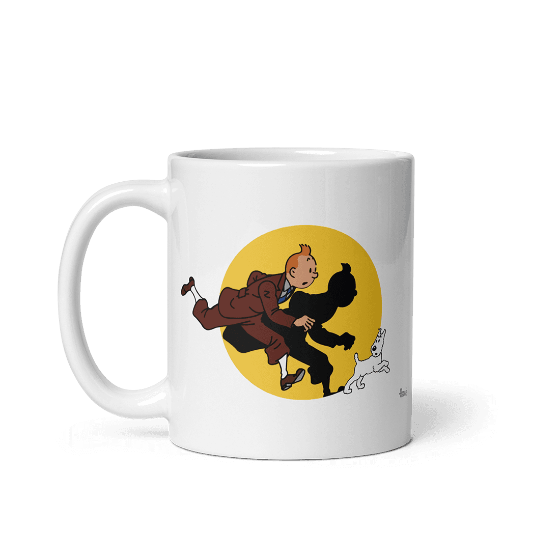 Tintin and Snowy (Milou) Getting Hit By A Spotlight Mug-0