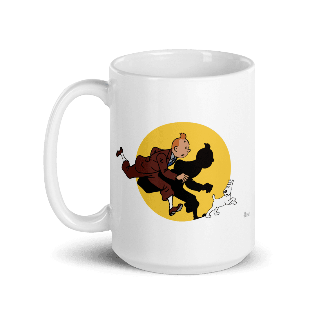 Tintin and Snowy (Milou) Getting Hit By A Spotlight Mug-4