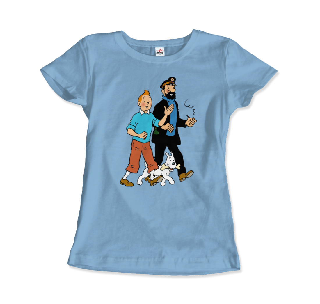 Tintin, Snowy and Captain Haddock Artwork T-Shirt-13