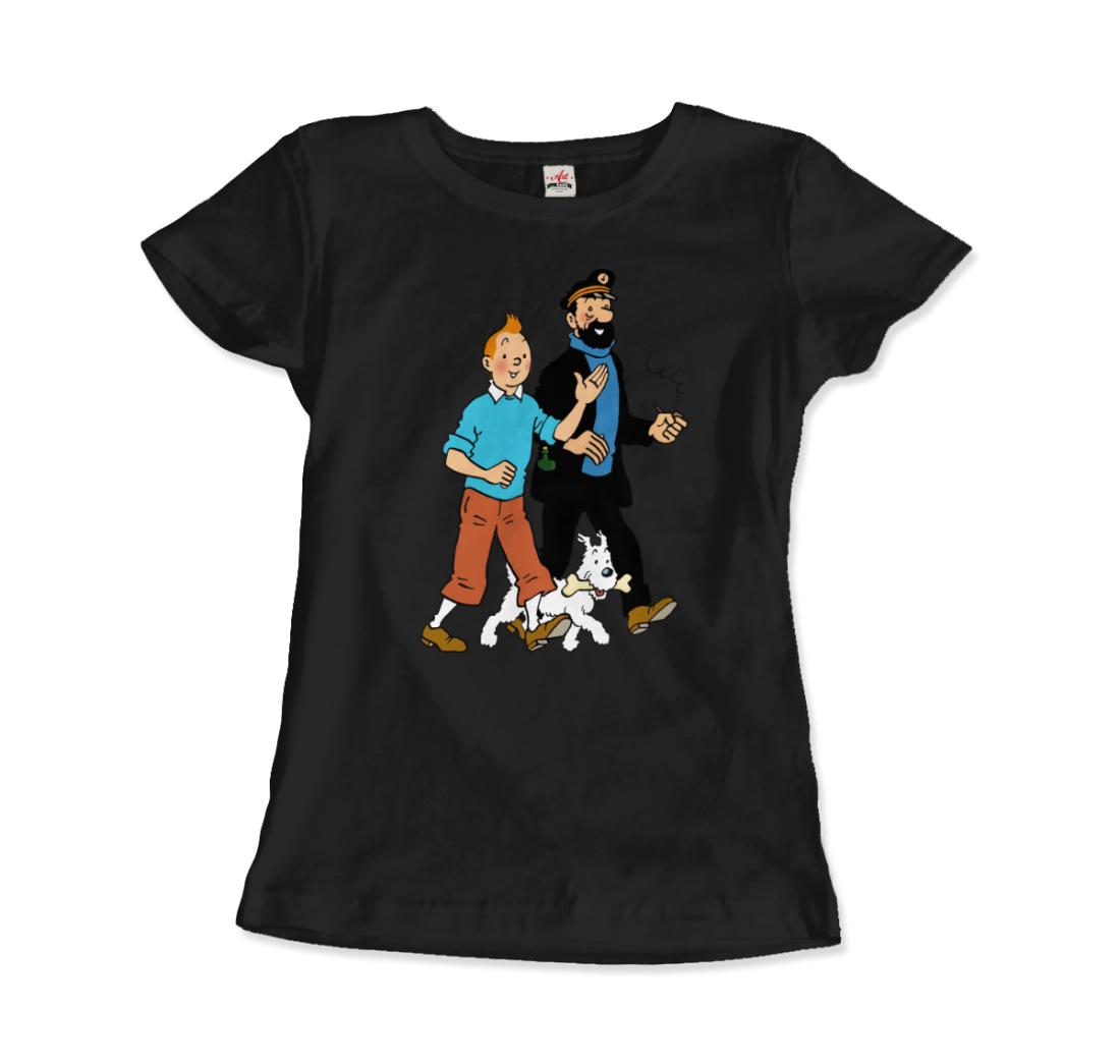 Tintin, Snowy and Captain Haddock Artwork T-Shirt-12