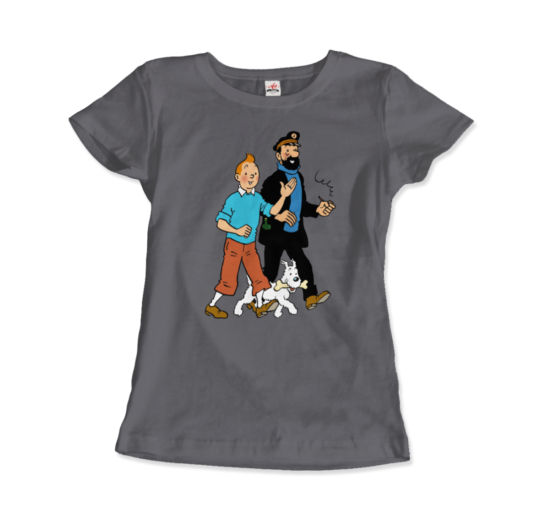 Tintin, Snowy and Captain Haddock Artwork T-Shirt-11