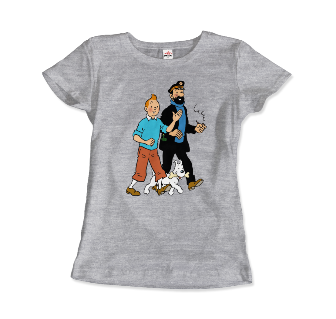 Tintin, Snowy and Captain Haddock Artwork T-Shirt-10