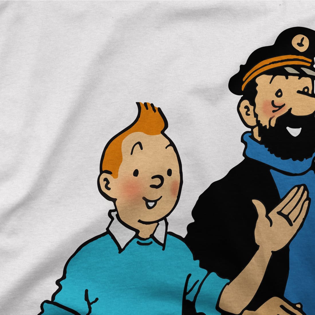 Tintin, Snowy and Captain Haddock Artwork T-Shirt-2