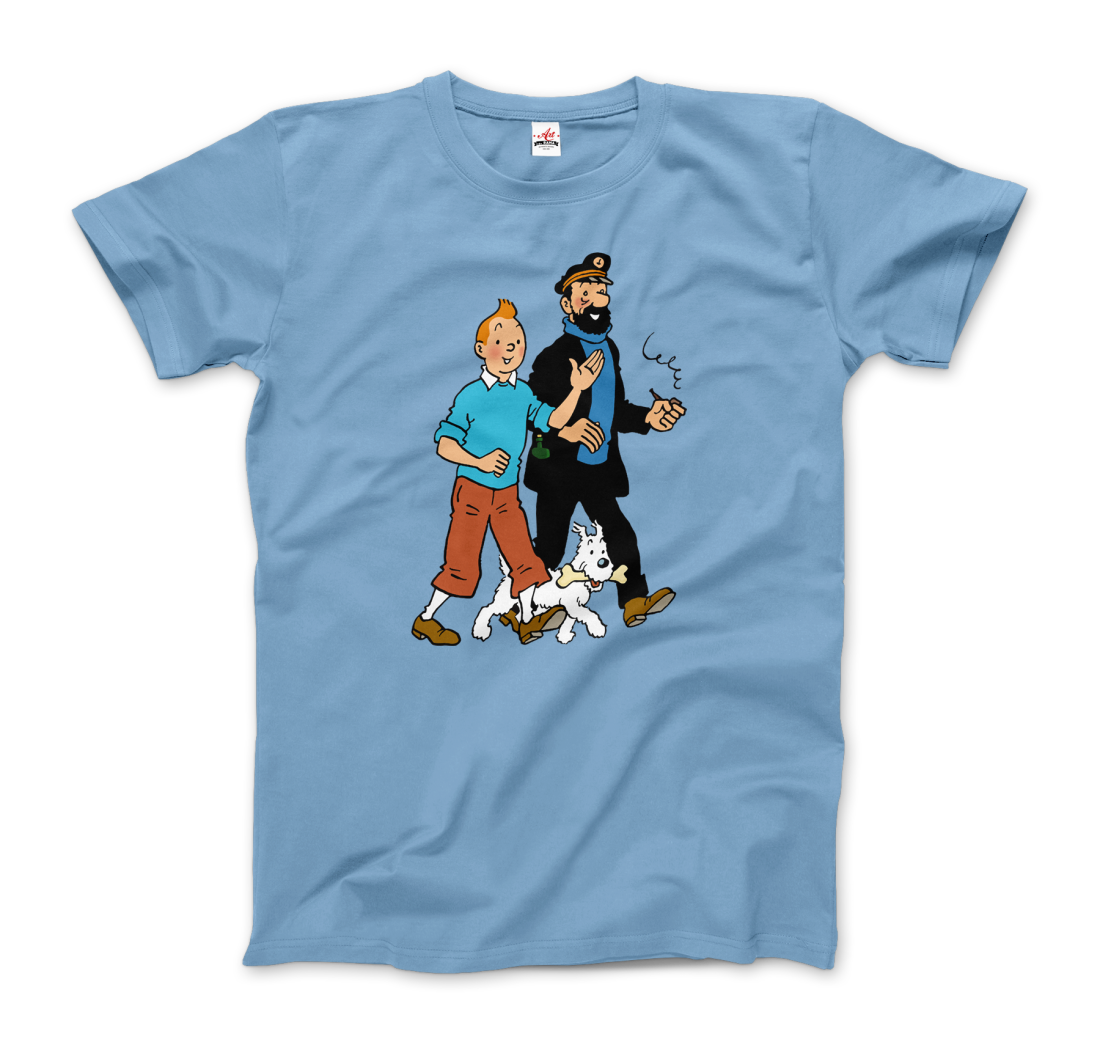 Tintin, Snowy and Captain Haddock Artwork T-Shirt-8