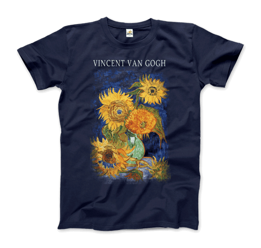 Van Gogh Five Sunflowers 1888, Artwork T-Shirt-0