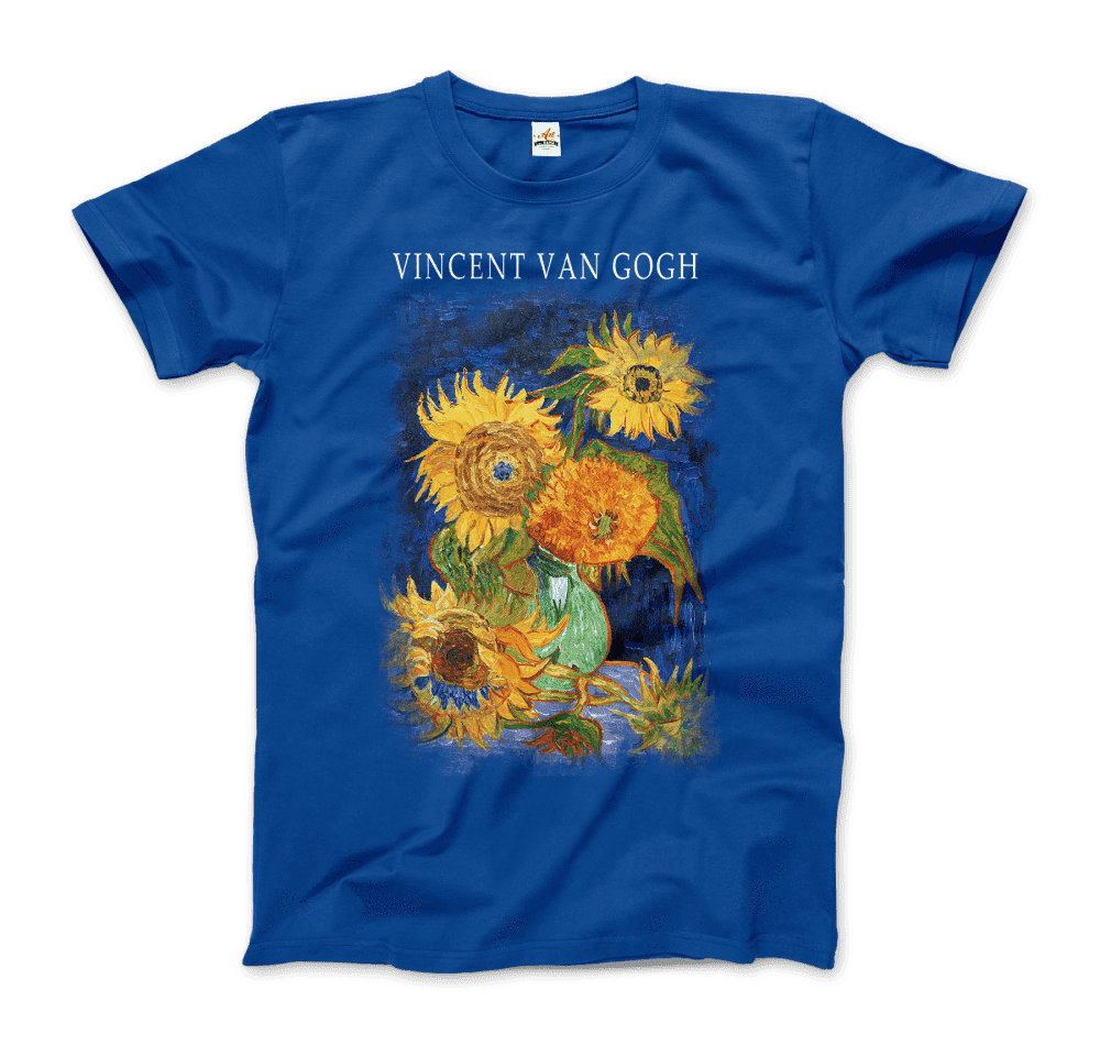 Van Gogh Five Sunflowers 1888, Artwork T-Shirt-7