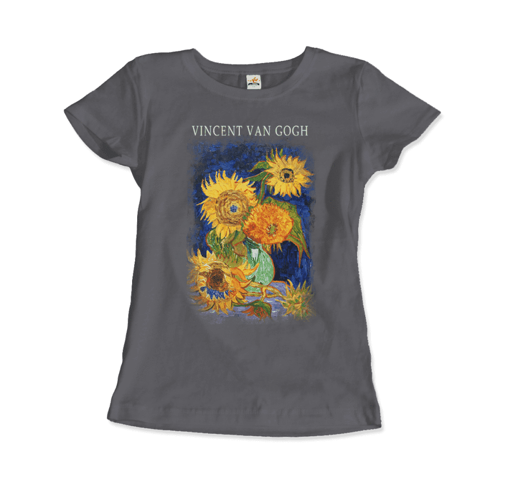 Van Gogh Five Sunflowers 1888, Artwork T-Shirt-8