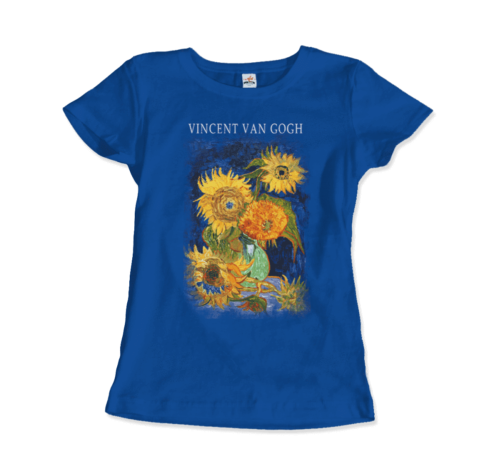 Van Gogh Five Sunflowers 1888, Artwork T-Shirt-10