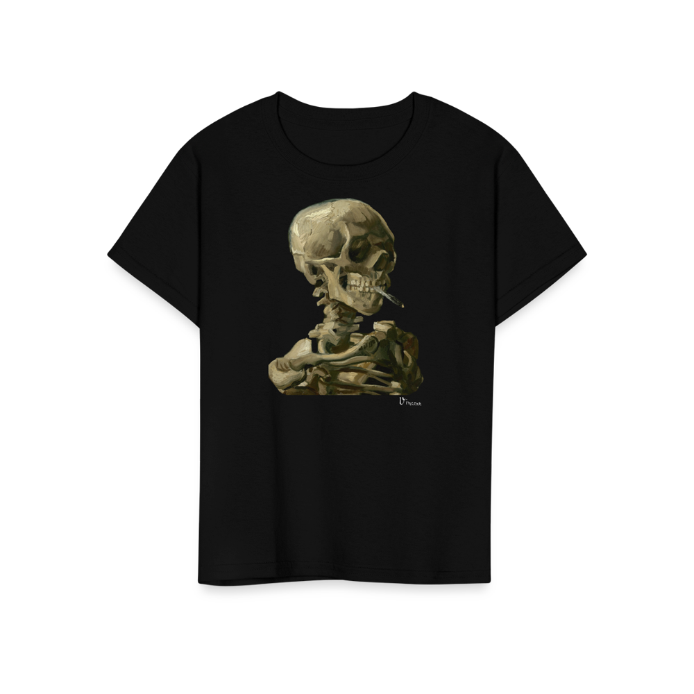 Van Gogh Skull of a Skeleton with Burning Cigarette 1886 T-Shirt-11