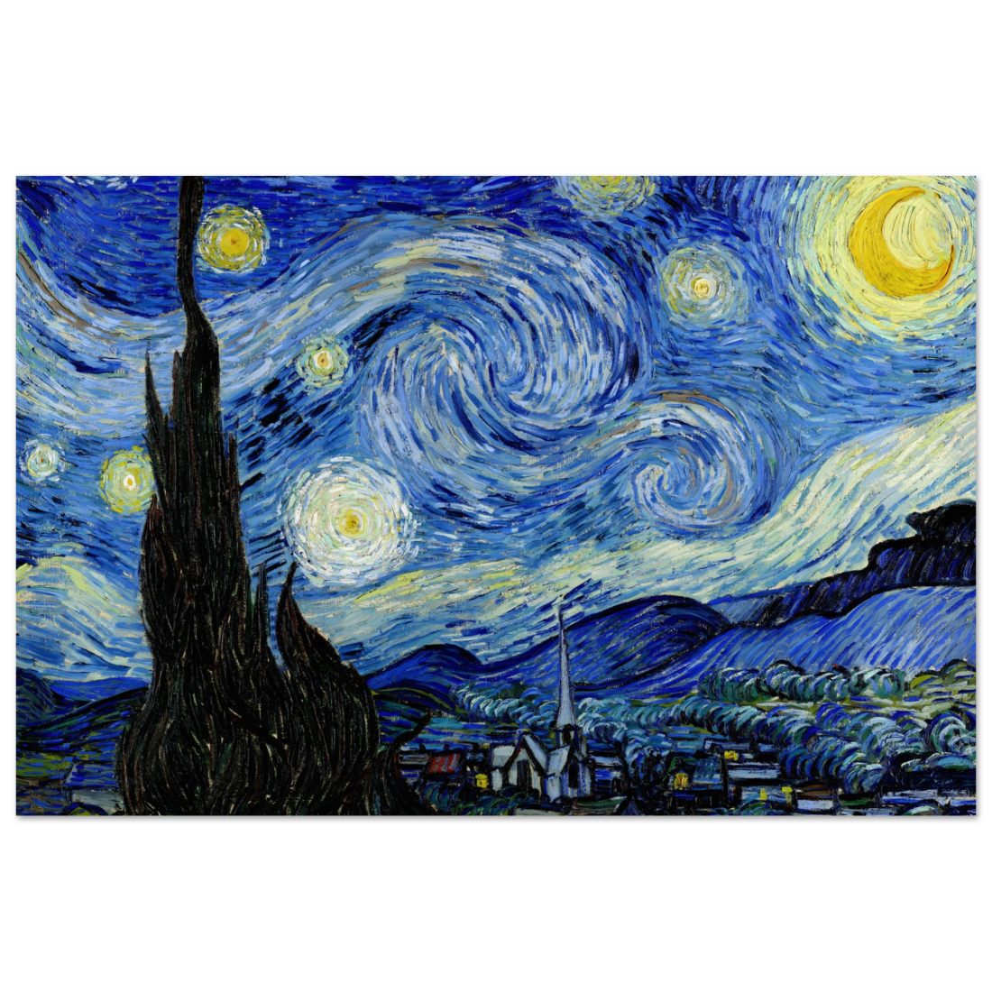 Van Gogh - The Starry Night, 1889 Artwork Poster-6