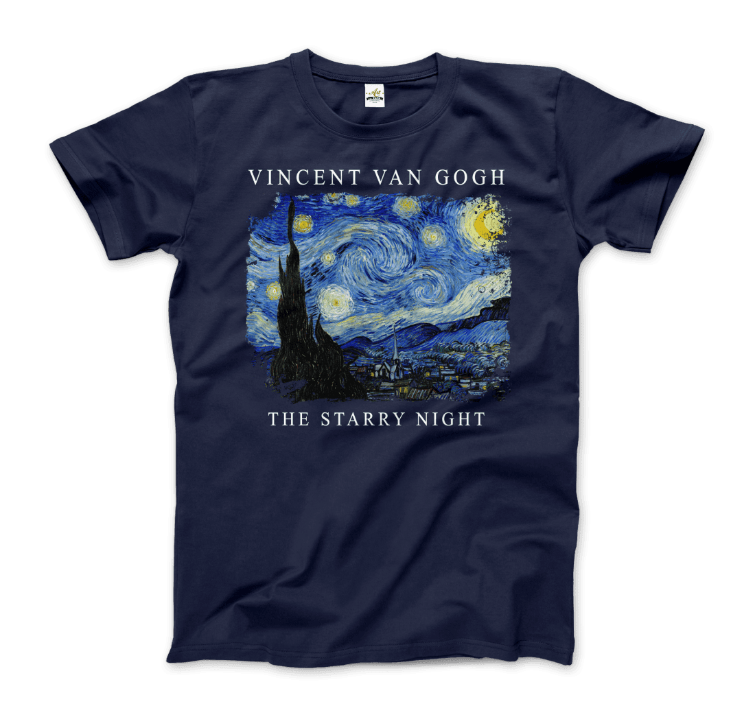 Van Gogh - The Starry Night, 1889 Artwork T-Shirt-8