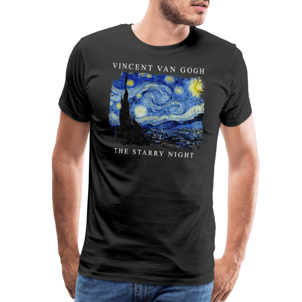 Van Gogh - The Starry Night, 1889 Artwork T-Shirt-1