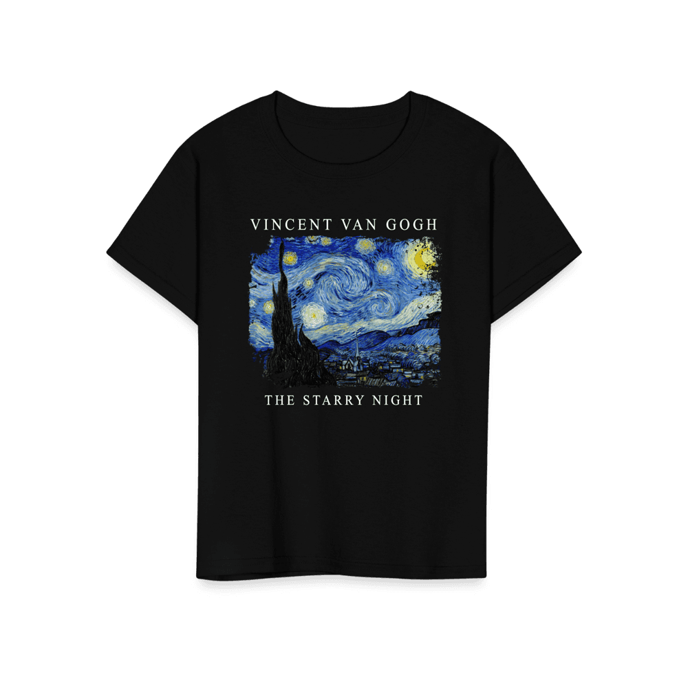 Van Gogh - The Starry Night, 1889 Artwork T-Shirt-17