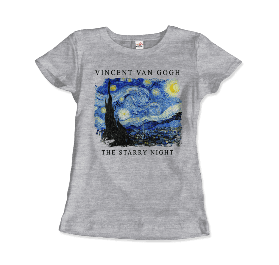 Van Gogh - The Starry Night, 1889 Artwork T-Shirt-13