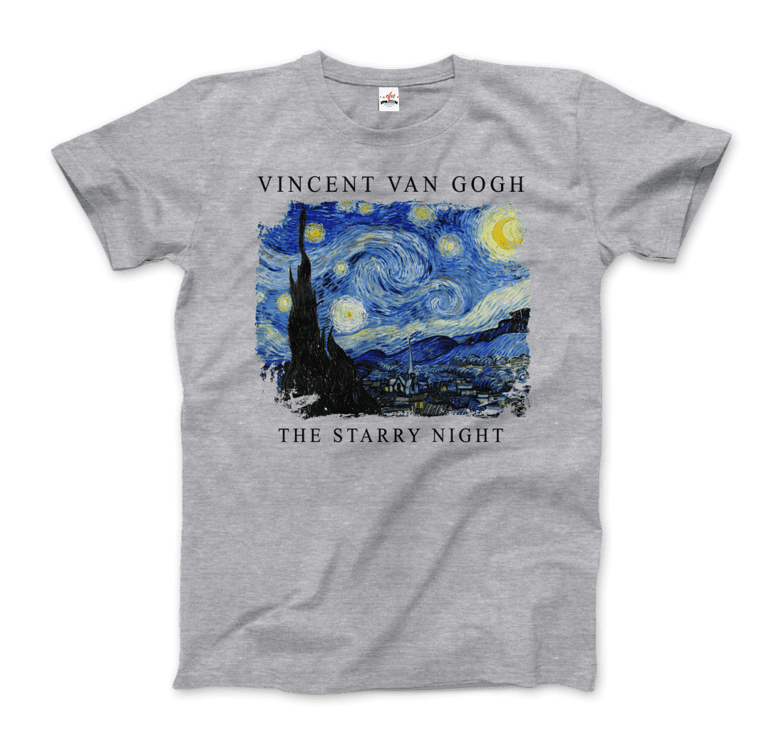 Van Gogh - The Starry Night, 1889 Artwork T-Shirt-7