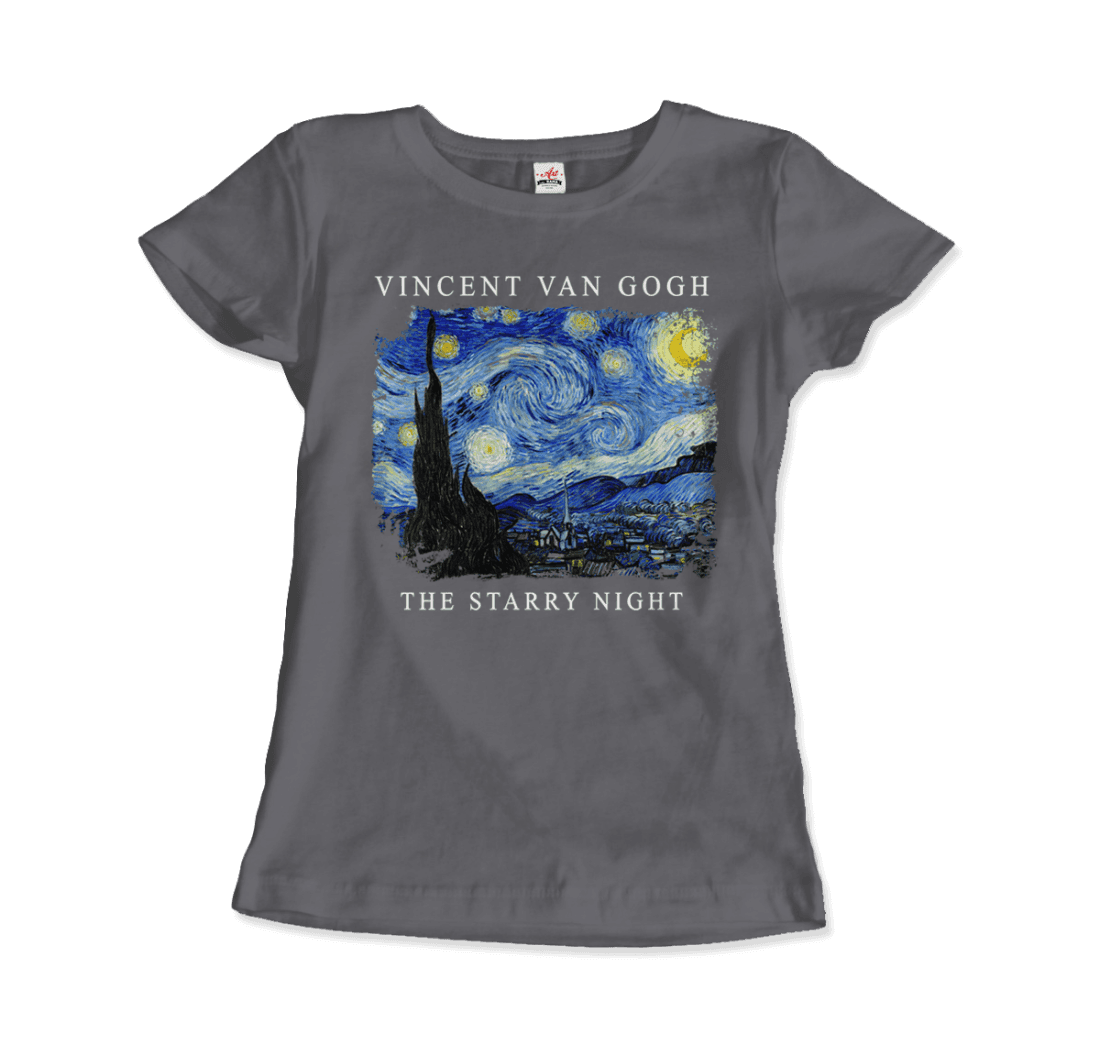 Van Gogh - The Starry Night, 1889 Artwork T-Shirt-15