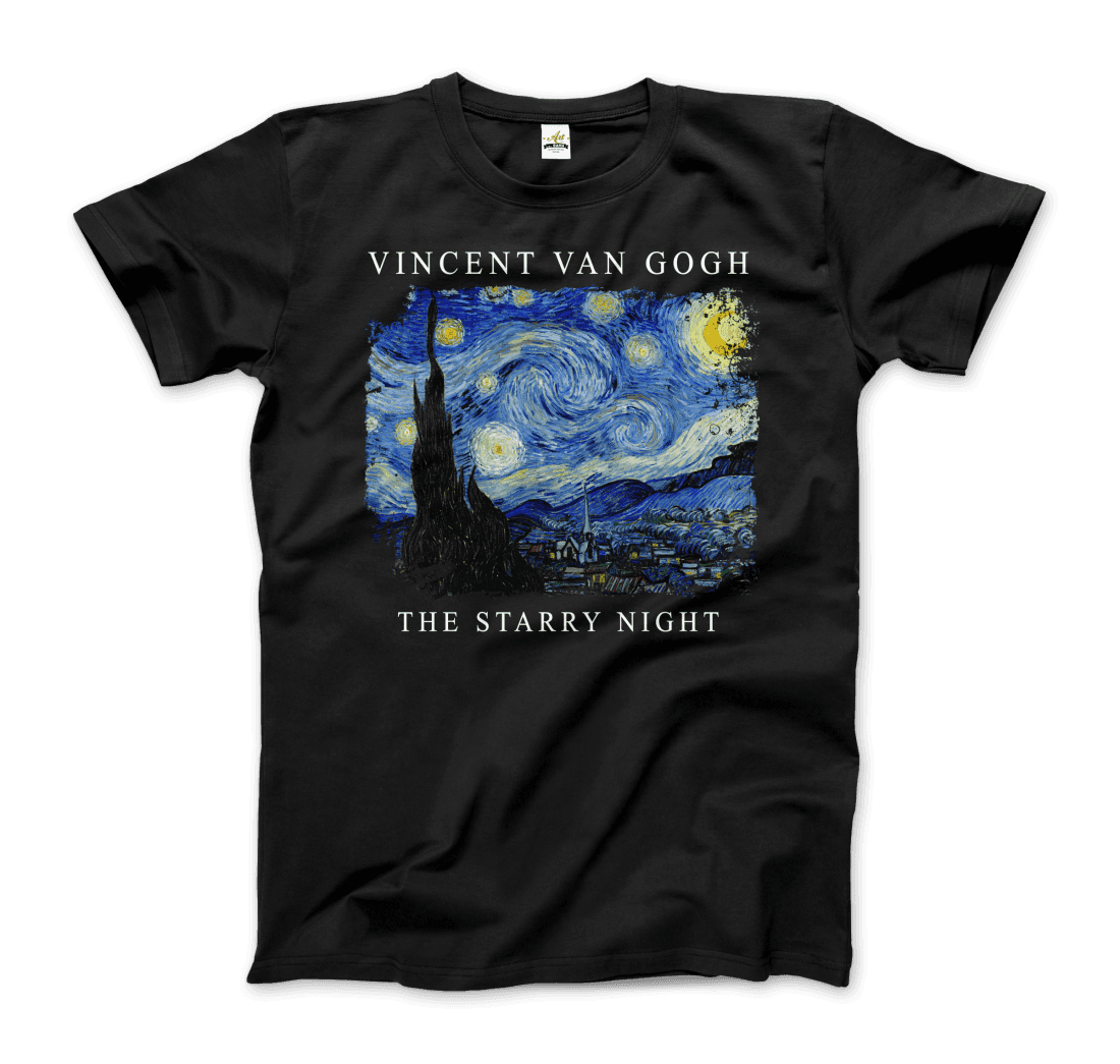 Van Gogh - The Starry Night, 1889 Artwork T-Shirt-0