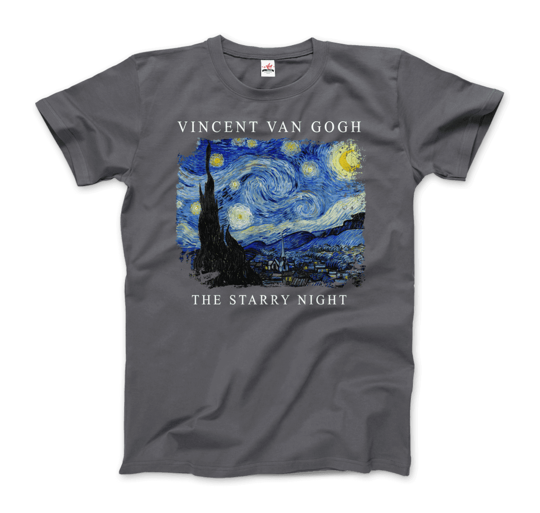 Van Gogh - The Starry Night, 1889 Artwork T-Shirt-9