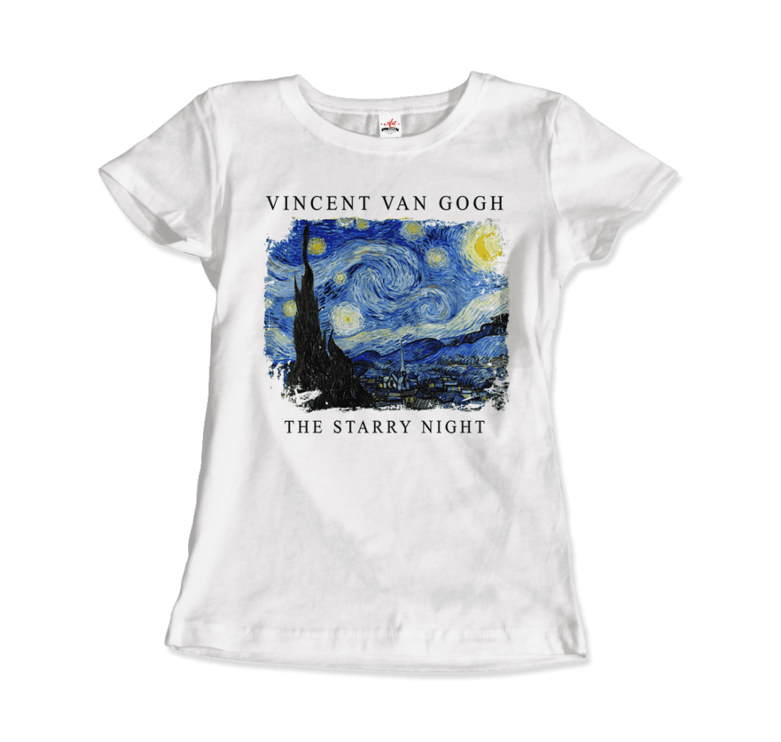 Van Gogh - The Starry Night, 1889 Artwork T-Shirt-12