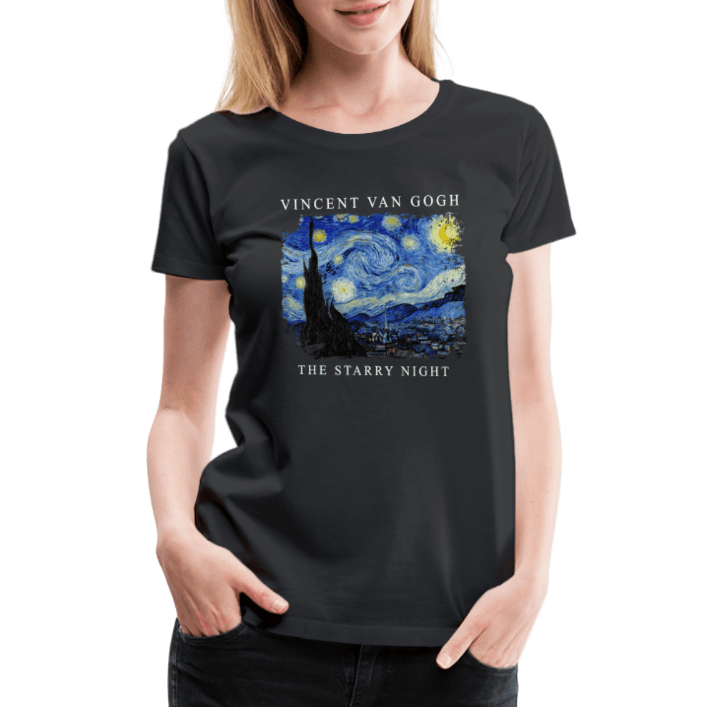 Van Gogh - The Starry Night, 1889 Artwork T-Shirt-4