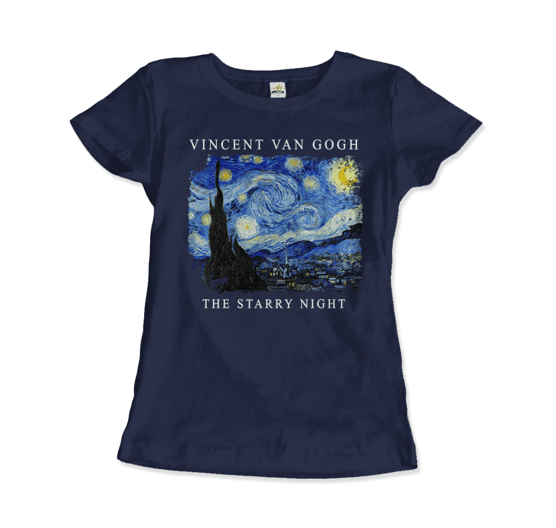 Van Gogh - The Starry Night, 1889 Artwork T-Shirt-14