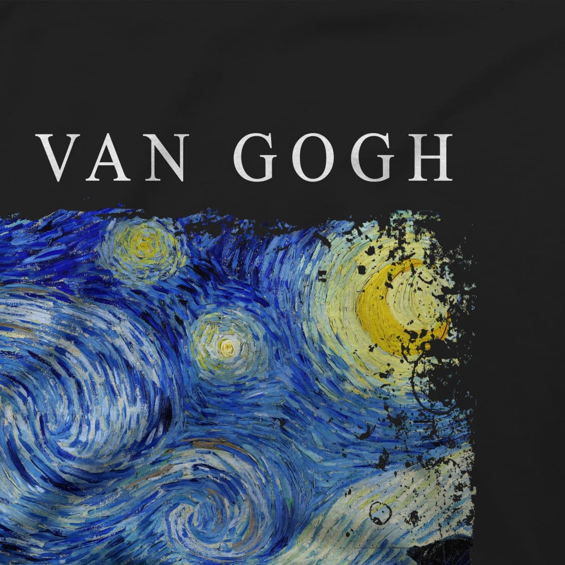 Van Gogh - The Starry Night, 1889 Artwork T-Shirt-2