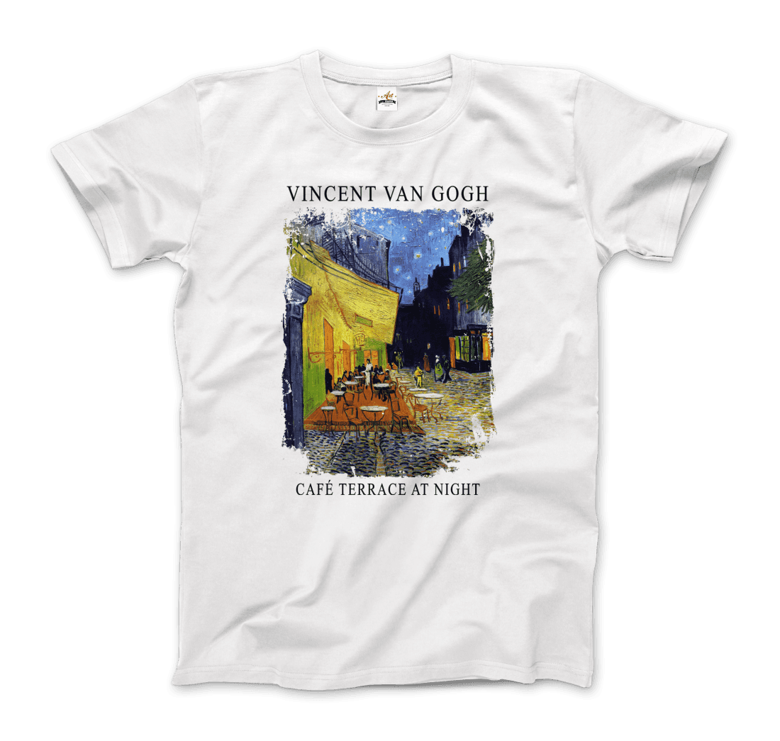 Vincent Van Gogh - Cafe Terrace at Night, 1888 Artwork T-Shirt-7