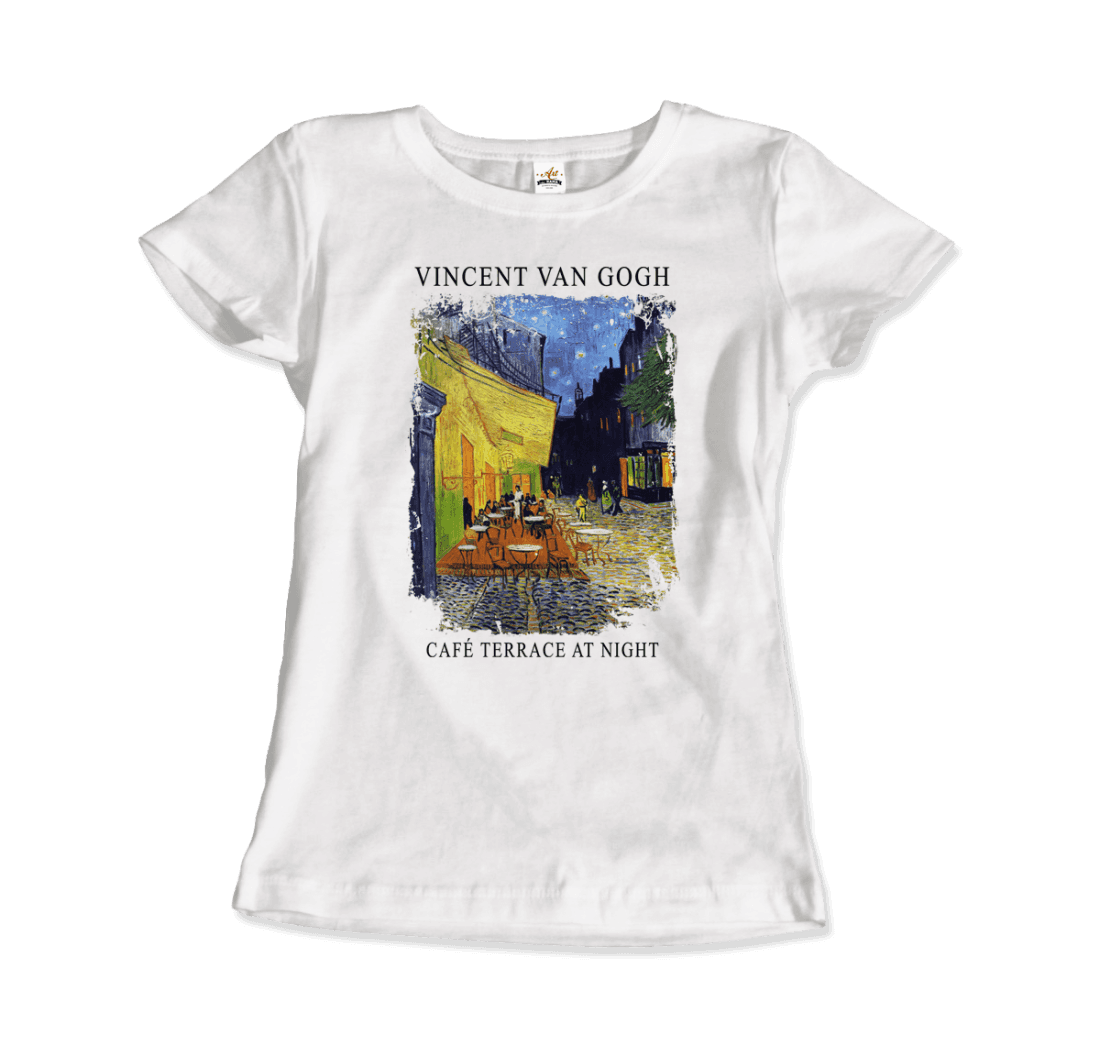 Vincent Van Gogh - Cafe Terrace at Night, 1888 Artwork T-Shirt-13