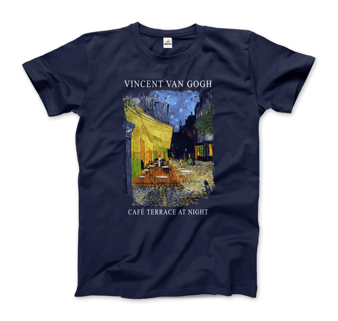 Vincent Van Gogh - Cafe Terrace at Night, 1888 Artwork T-Shirt-8