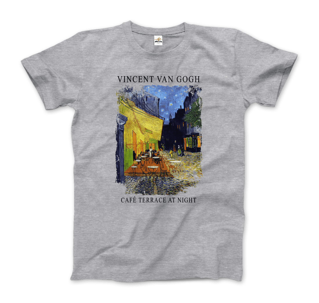 Vincent Van Gogh - Cafe Terrace at Night, 1888 Artwork T-Shirt-0