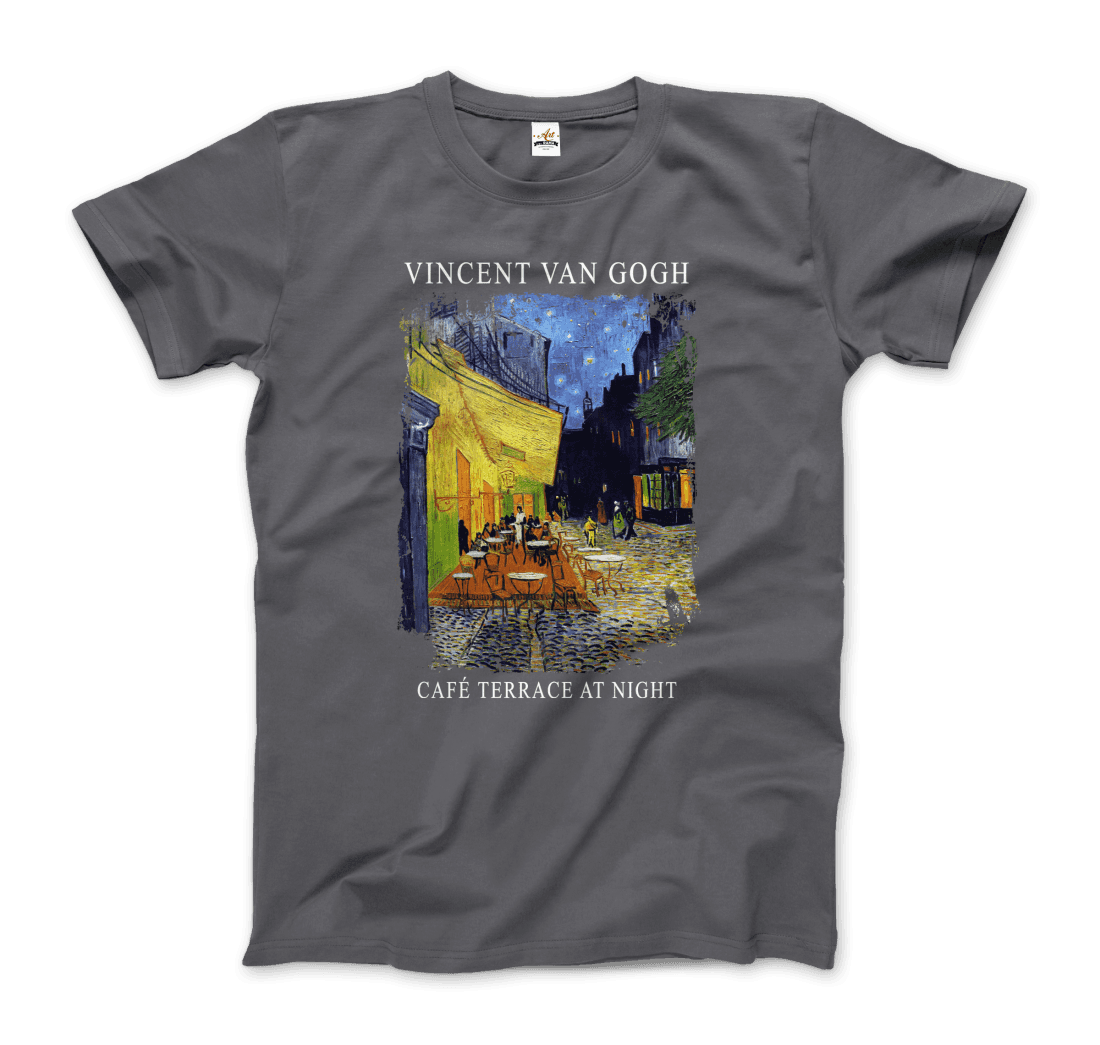 Vincent Van Gogh - Cafe Terrace at Night, 1888 Artwork T-Shirt-9