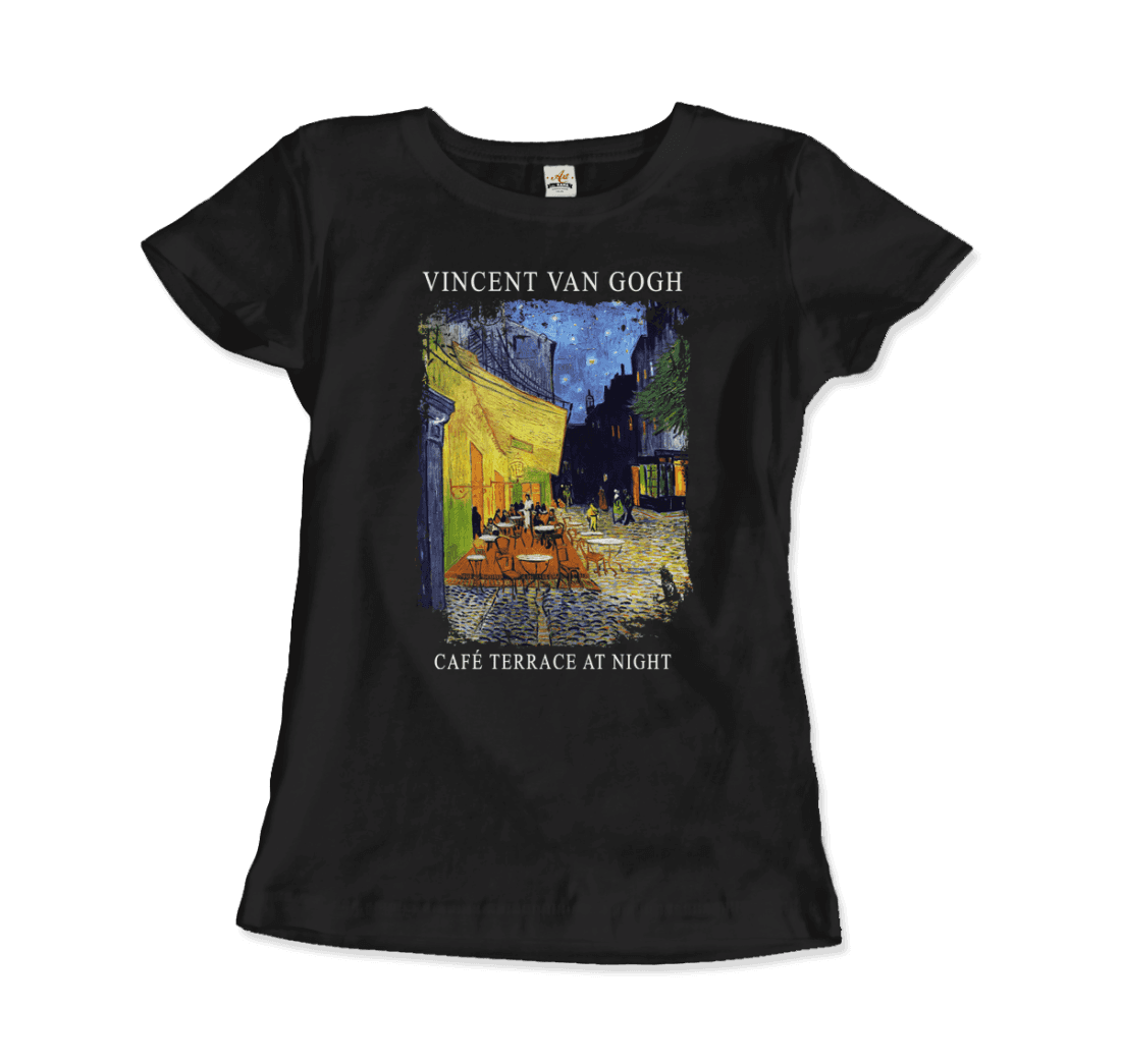 Vincent Van Gogh - Cafe Terrace at Night, 1888 Artwork T-Shirt-4