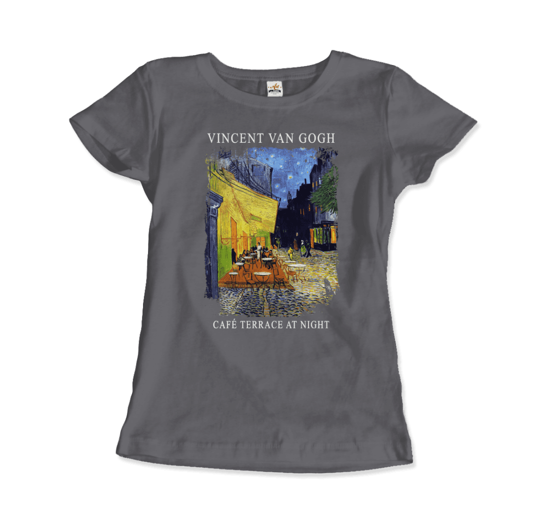 Vincent Van Gogh - Cafe Terrace at Night, 1888 Artwork T-Shirt-15