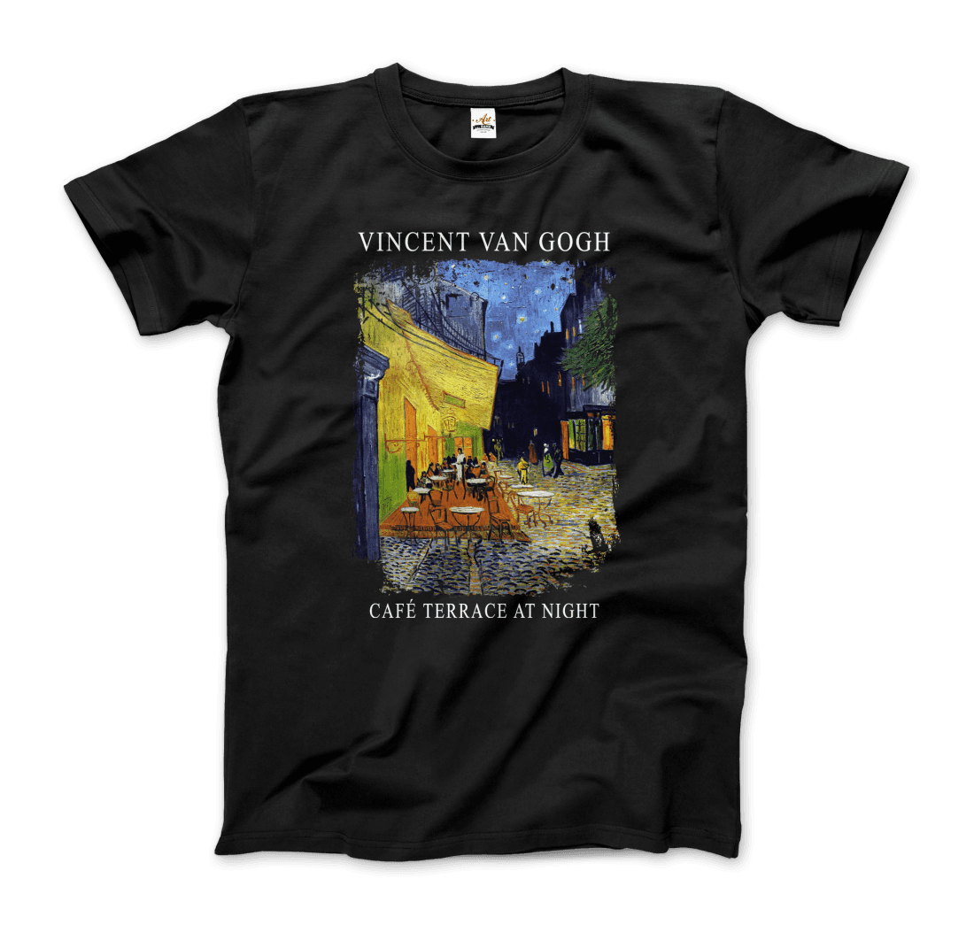 Vincent Van Gogh - Cafe Terrace at Night, 1888 Artwork T-Shirt-3