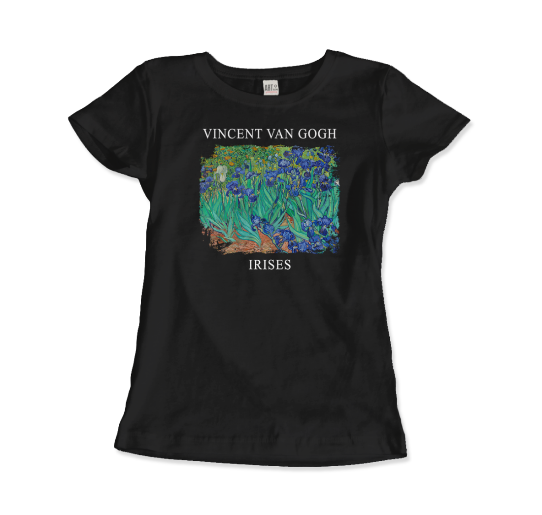 Vincent Van Gogh - Irises, 1889 Artwork T-Shirt-2