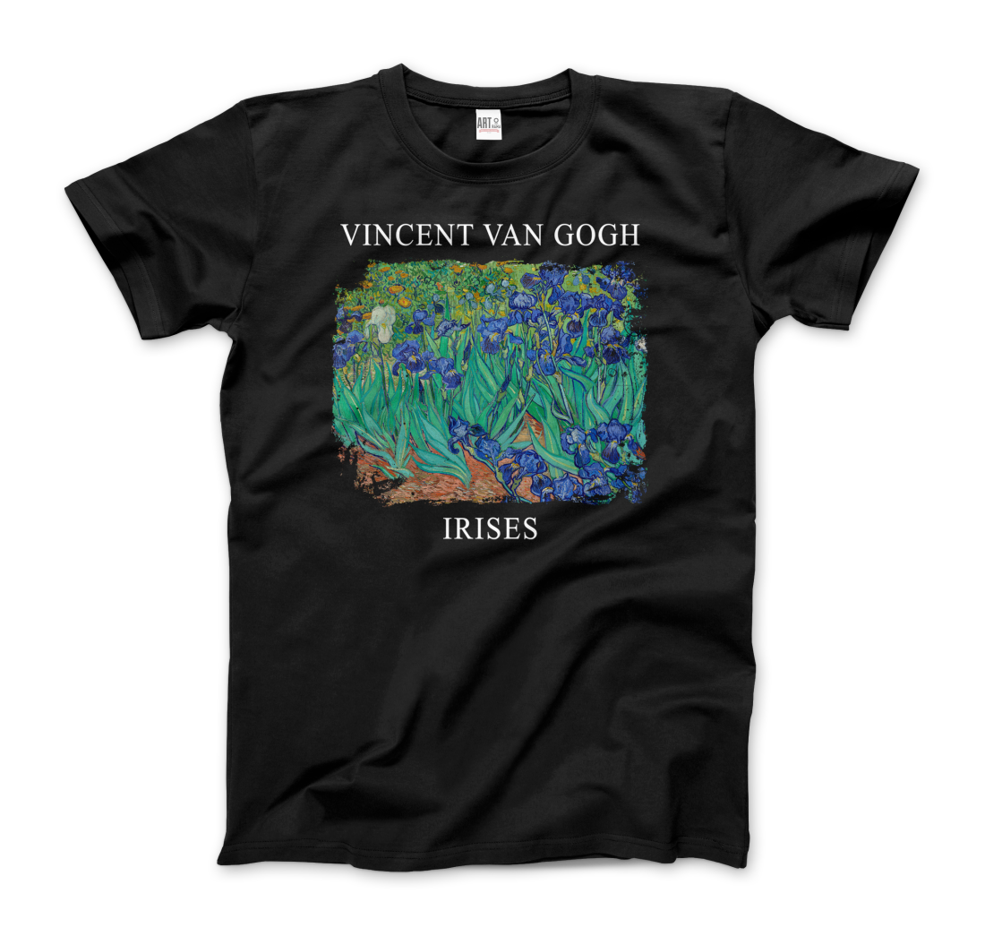 Vincent Van Gogh - Irises, 1889 Artwork T-Shirt-0