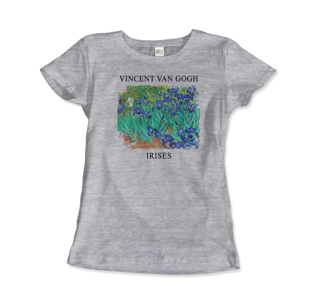 Vincent Van Gogh - Irises, 1889 Artwork T-Shirt-9