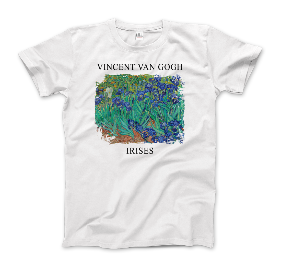 Vincent Van Gogh - Irises, 1889 Artwork T-Shirt-3