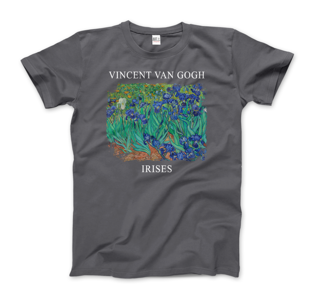 Vincent Van Gogh - Irises, 1889 Artwork T-Shirt-7