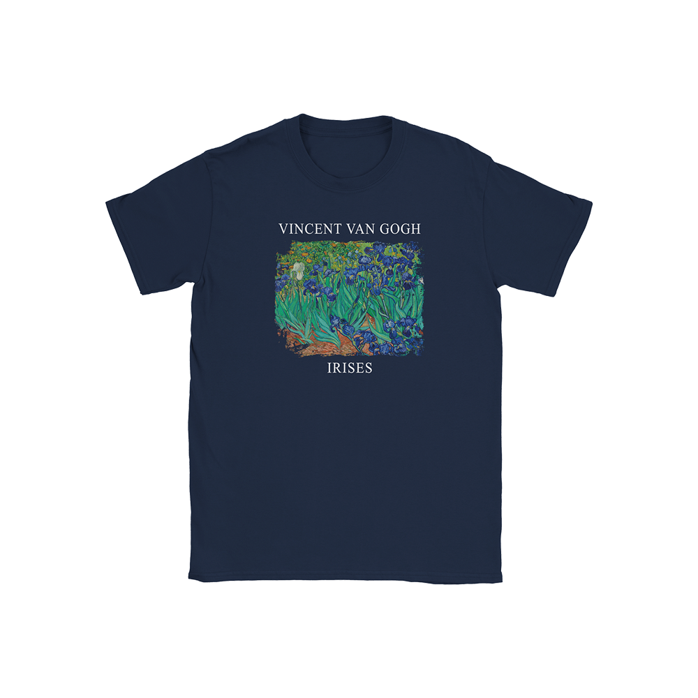 Vincent Van Gogh - Irises, 1889 Artwork T-Shirt-14