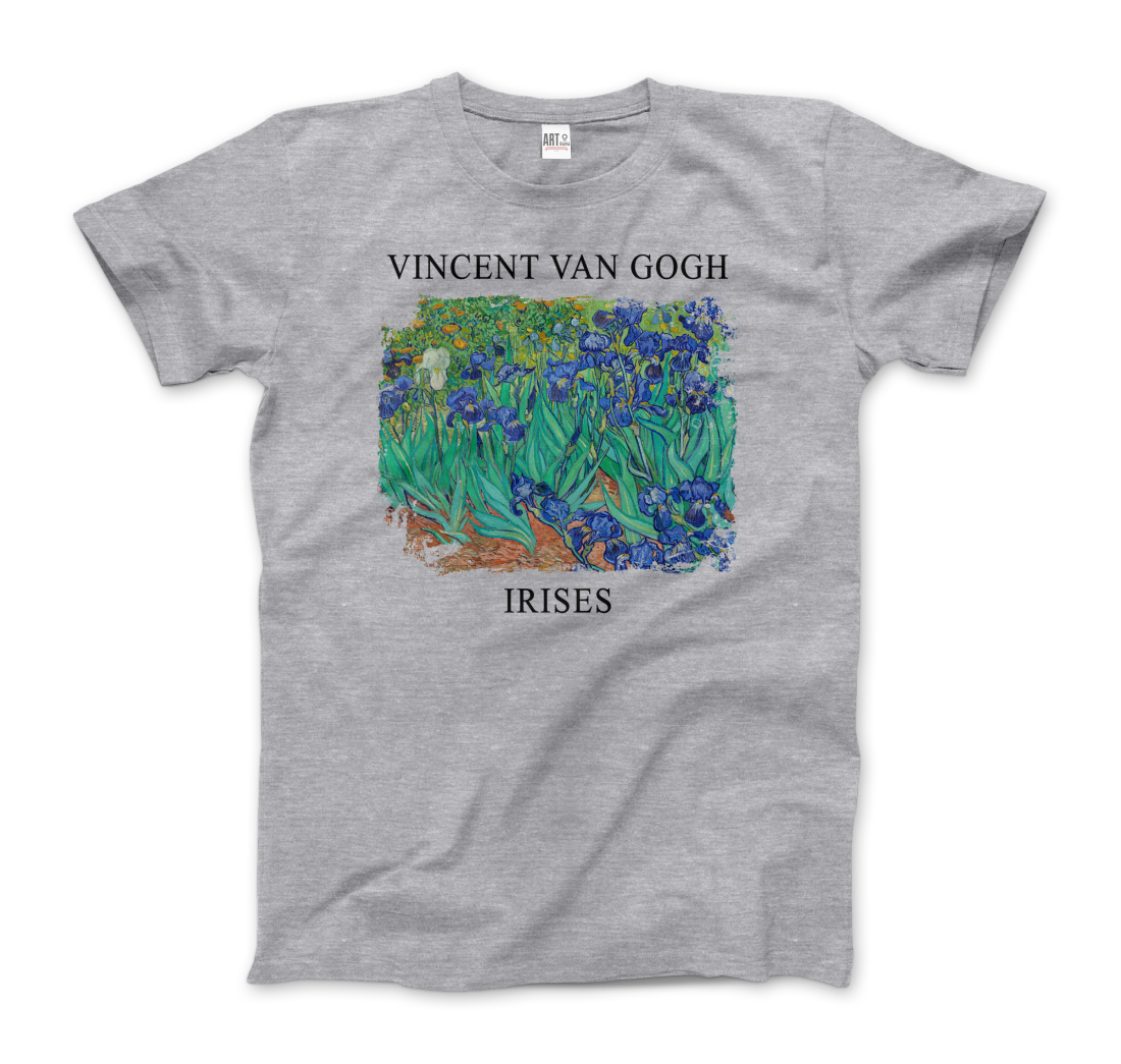 Vincent Van Gogh - Irises, 1889 Artwork T-Shirt-5