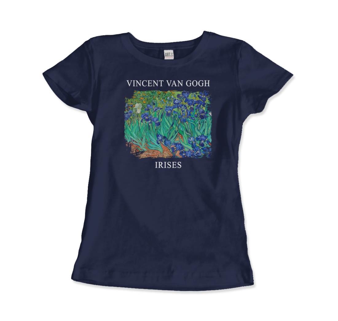 Vincent Van Gogh - Irises, 1889 Artwork T-Shirt-10