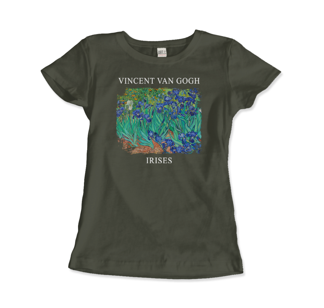 Vincent Van Gogh - Irises, 1889 Artwork T-Shirt-12