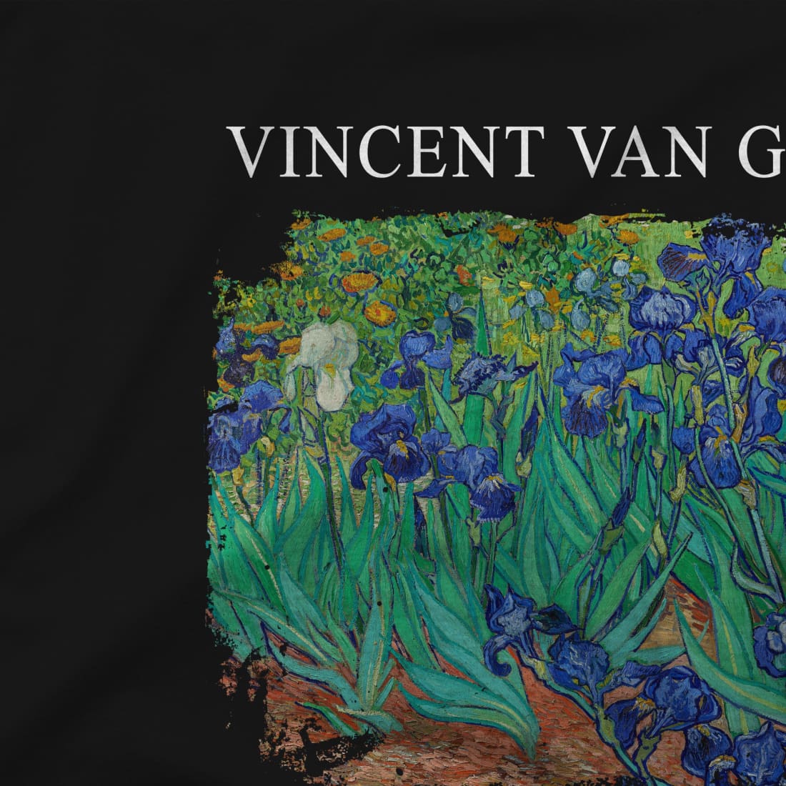 Vincent Van Gogh - Irises, 1889 Artwork T-Shirt-1